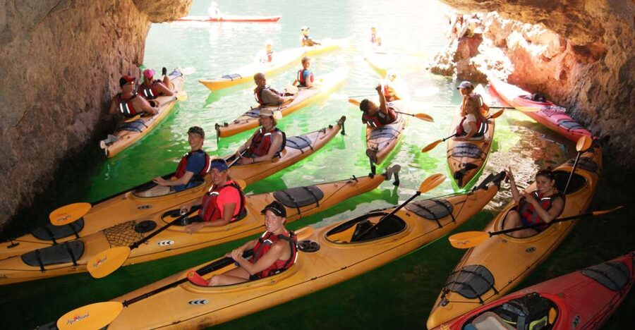 From Las Vegas: Emerald Cave Kayak Tour with Shuttle Pickup - Paddling beneath 900-foot volcanic walls
