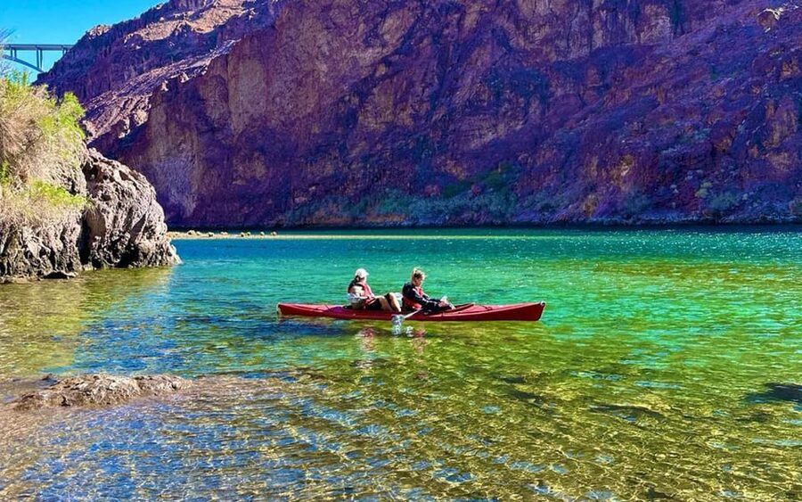 From Las Vegas: Hoover Dam Kayak Trip with 6 Hot Springs - Lunch, water, and the real effort of 12 miles