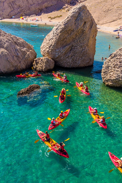 From Metajna/Novalja: Pag Bay Guided Sea Kayaking Tour - Paddling toward Sušac and the cliffs of Stogaj