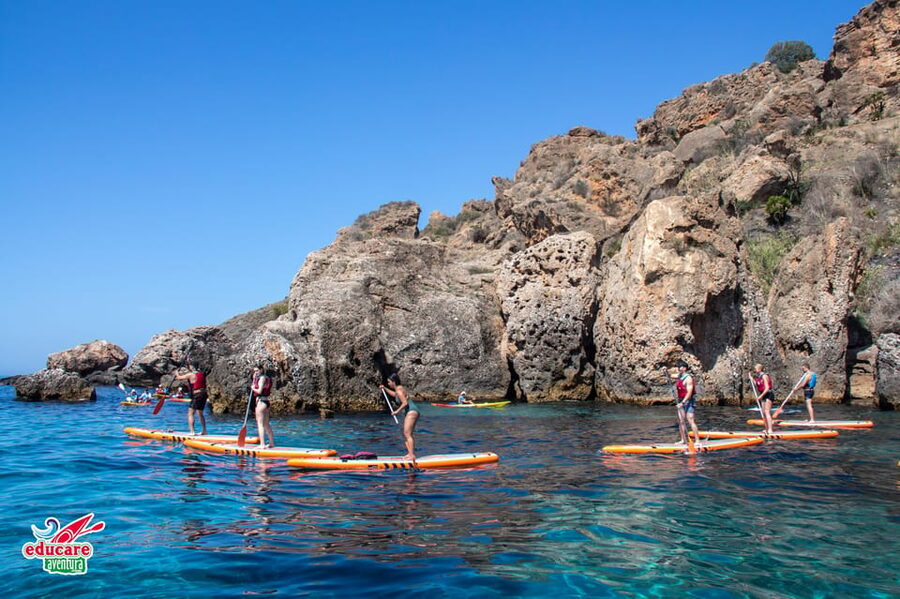 From Nerja: Guided Paddle Surf Cliffs and Maro Waterfall - Learning to paddle before leaving the shore