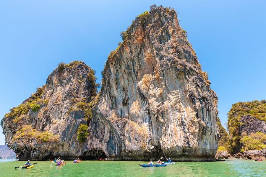 From Phuket: Phang Nga Bay and Canoeing Tour by Big Boat - Panak Island and the first cave canoe ride