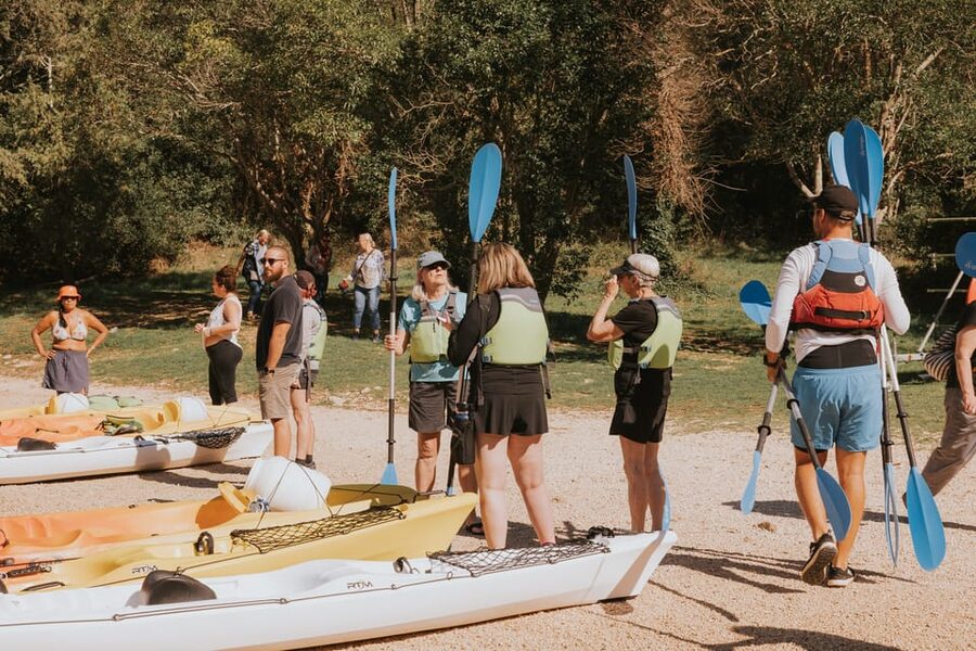 From Poreč: Lim Bay Sea Kayaking Day Trip - The swim stop and what to pack
