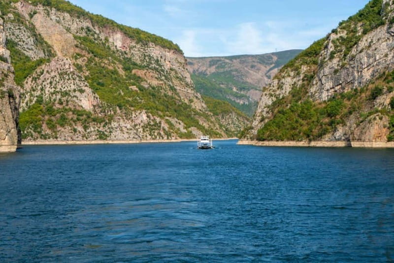 From Shkodra: Koman Lake Adventure with Boat Ride & Kayak - The 40 to 45 minute cruise on Komani Lake