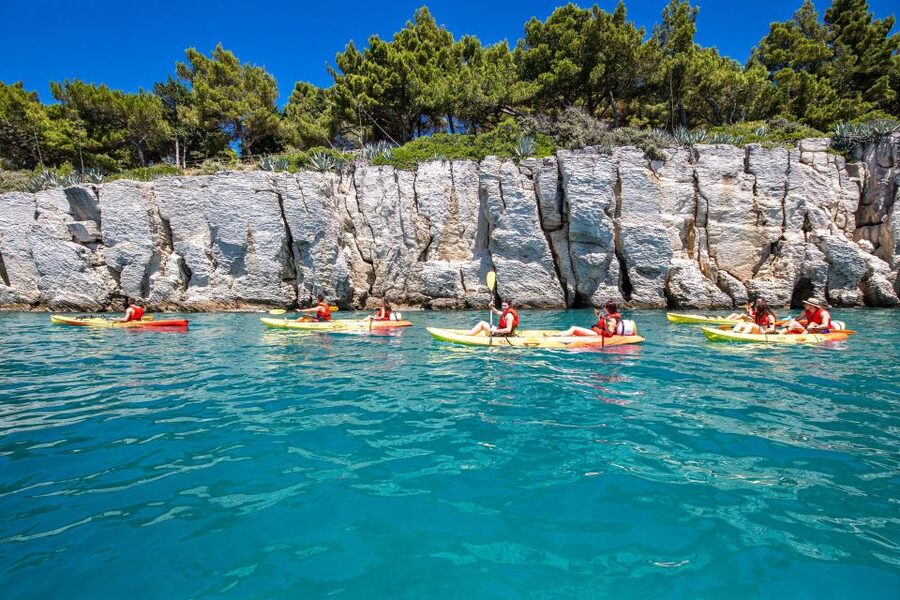From Split: Sea Kayaking Tour - Kašjuni Beach: one hour for swimming and cliff jumping
