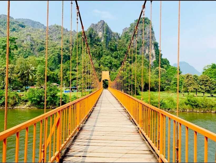 From Vientiane: Vang Vieng Tour with Cave Kayak & Zipline - Kayaking and ziplining at An Mone and Angel Cave Place