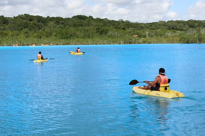 Full day tour to BACALAR, Beach Club, Kayak and an amazing Cenote - Marmol Beach Club and the Lake of Seven Colors