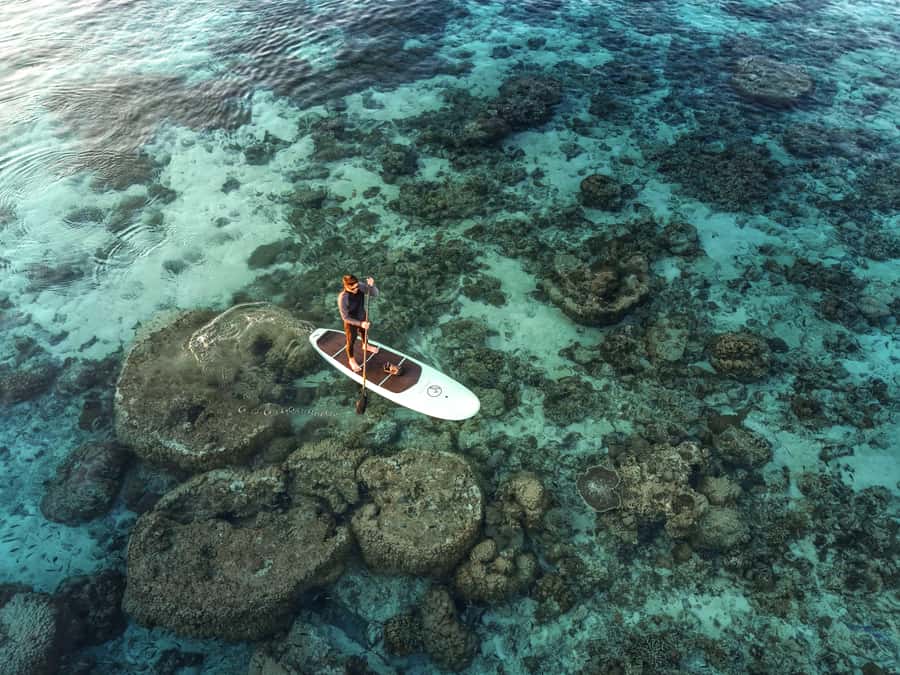 Gili Trawangan: Stand-Up Paddle with Drone Shot & Guide - One hundred minutes to follow the coast