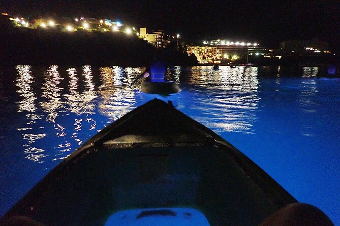 Glow Boats LED Night Kayak, Marriott Frenchman's Cove Dock, USVI - Charlotte Amalie Harbour after sunset