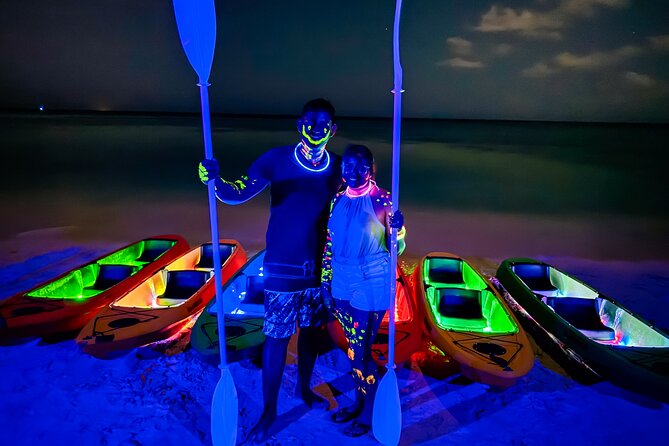 Glow Through the Night with LED Kayak Adventure in Aruba - Paddling along Aruba’s coast after dark