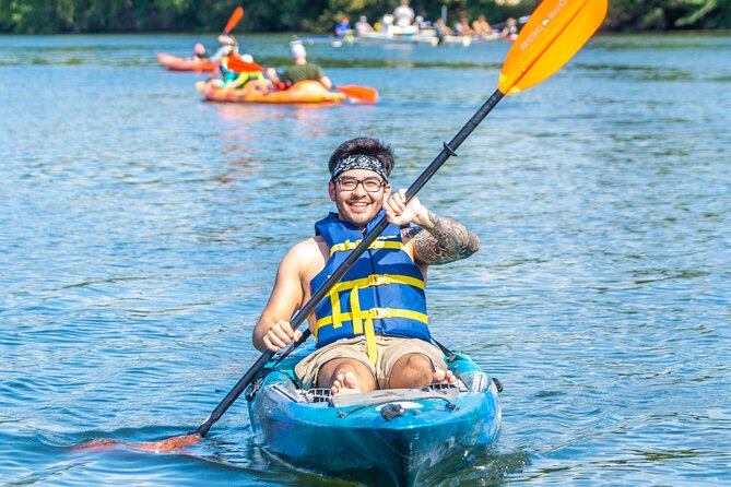 Guided Downtown Skyline Kayak Tour in Austin - The Stevie Ray Vaughan Memorial from the water