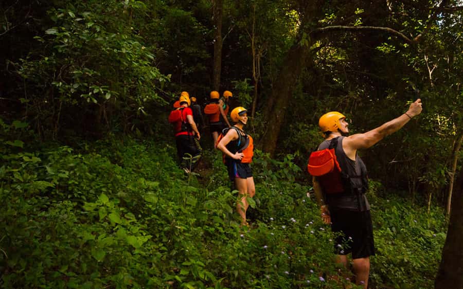 Guided Hike and Kayak or SUP River Tour w/ Transfer - The waterfall stop and the second walk