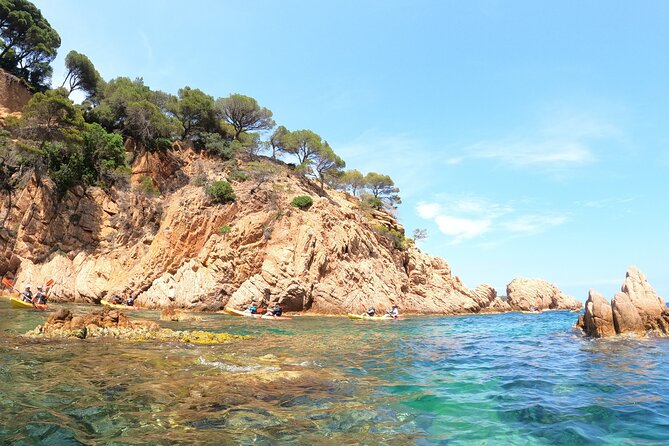 Guided Kayak & Snorkel tour to Costa Brava: Small Group and Lunch - Getting set up with kayak and snorkel equipment