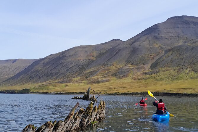 Guided kayak tour in Siglufjörður / Siglufjordur. - Getting suited up in Icelandic weather gear