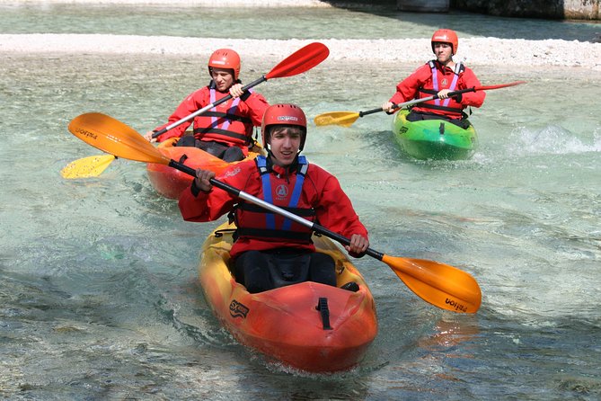 Guided Sit on Top Kayak Trip on Soca River - Getting fitted for the river
