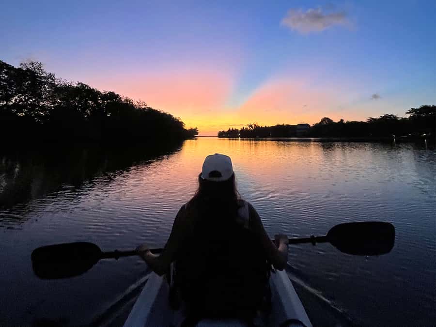 Guided Sundowner Kayak Tour - Meeting at Tamarin Bay beside the surf school