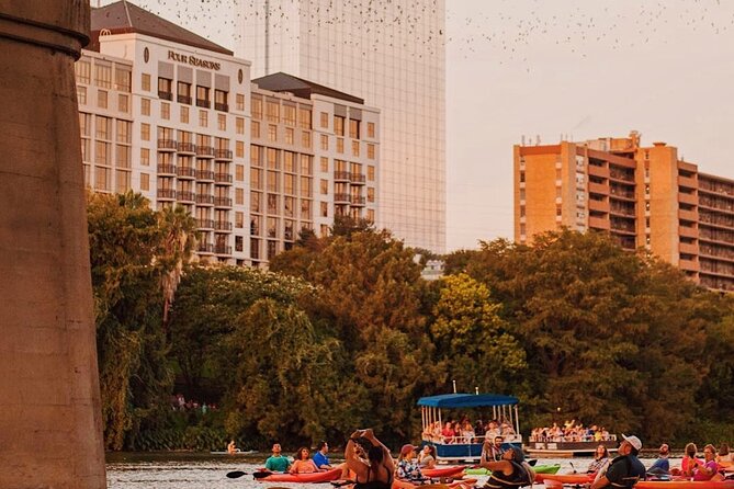 Guided Sunset Bat Kayak Tour in Austin - Paddling Lady Bird Lake as daylight fades