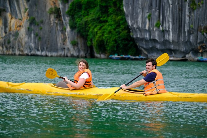 Ha Long Bay Cruise Day Tour-Cave, Kayaking,Ti top island & Lunch - Tuan Chau Island and the first meal onboard