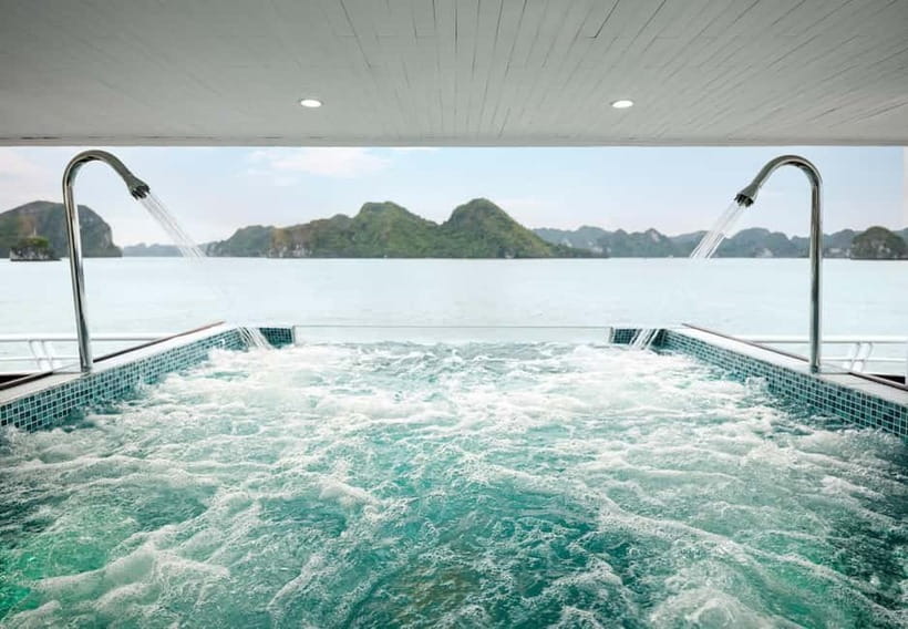 Ha Long Bay- Luxury Day Cruise, Lunch& Kayaking&Sunset party - Sửng Sốt Cave and its stone formations