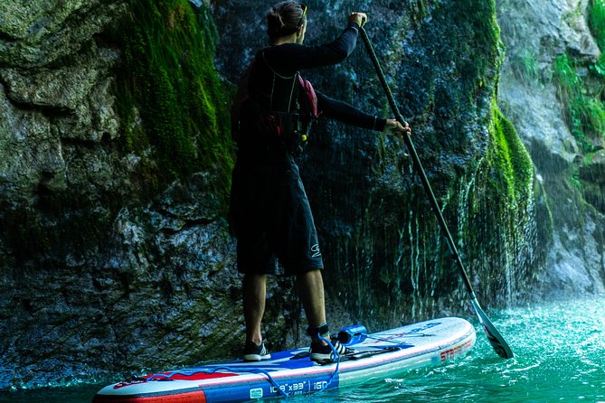 Half-Day Private SUP along Soca River - Learning the basics before standing on the board