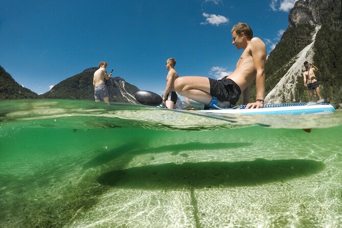 Half Day Stand-up Paddle Boarding (SUP) trip on Lake Predil - Paddling around Lake Predil