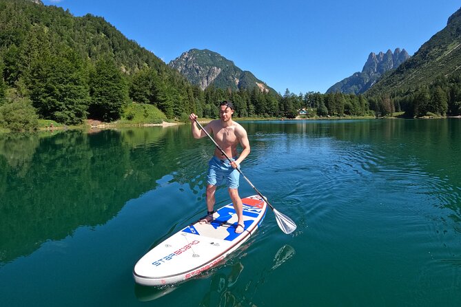 Half-Day Stand-Up Paddleboarding on Lake Predil - Paddling all around Lake Predil