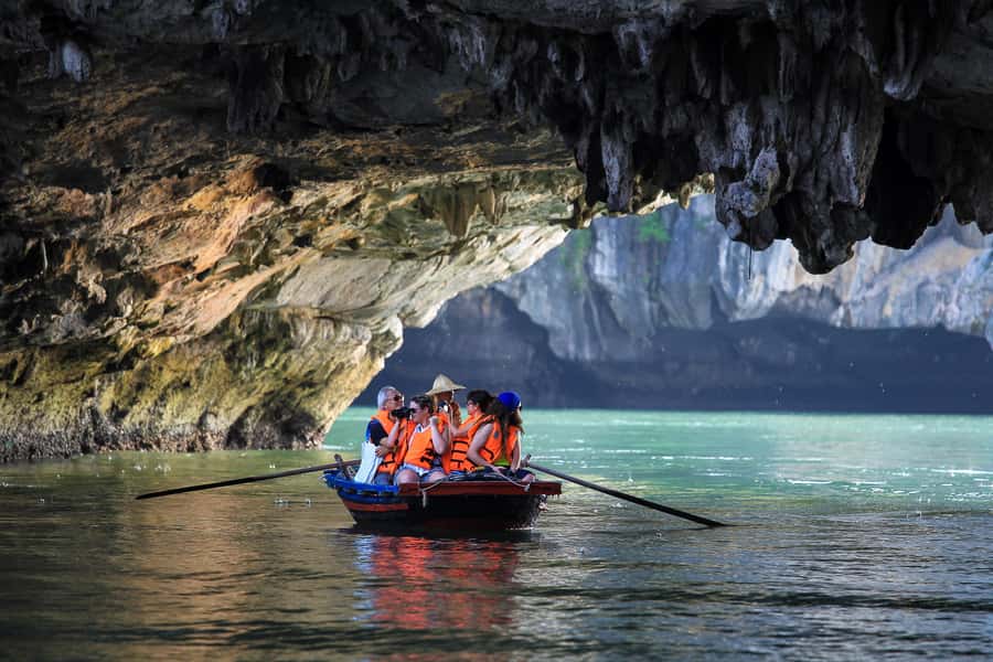 Halong Bay: Day Cruise with Caves, Kayaking & Sunset Party - Boarding at Tuan Chau Harbor
