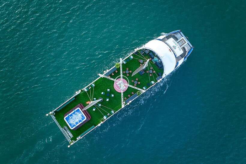 Hanoi: Full-Day Halong Bay 5-star Cruise with Kayak & Buffet - Sunset drinks from 4:30 to 5:30 PM