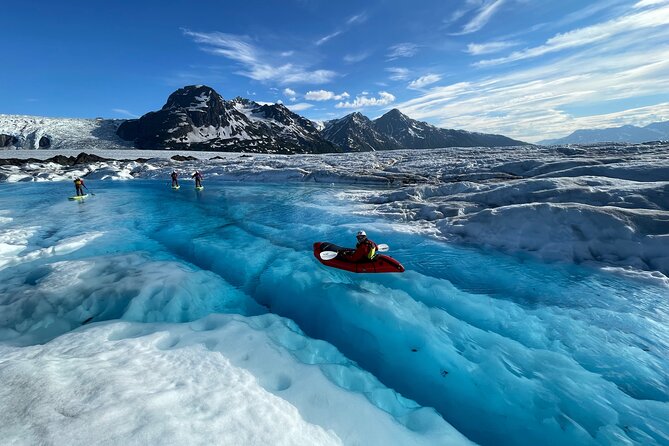 Helicopter and Glacier Paddle Boarding -PRIVATE - Lunch, Photos, and Time on the Ice
