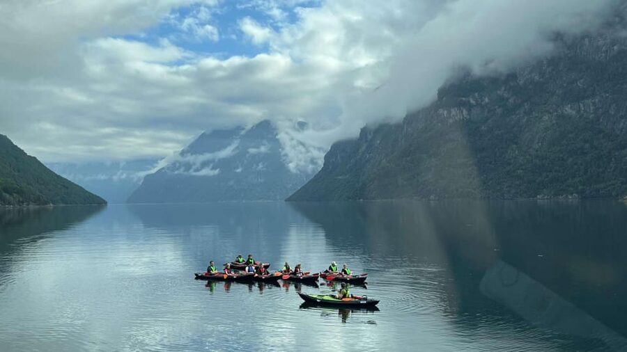 Hellesylt: Beginner-Friendly Fjord Kayaking Experience - Starting beside Hellesylt’s famous stunt site