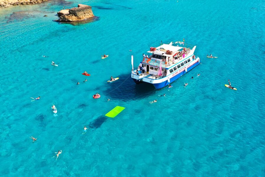 Ibiza: Beach Hopping Cruise w/ Paddleboard, Food, & Drinks - San Antonio to Cala Bassa