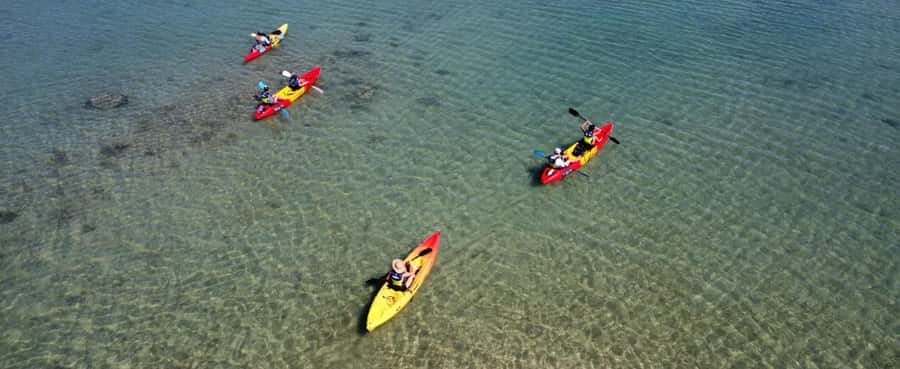 Ile d Ambre Kayaking - Paddling between pirogues to the national park