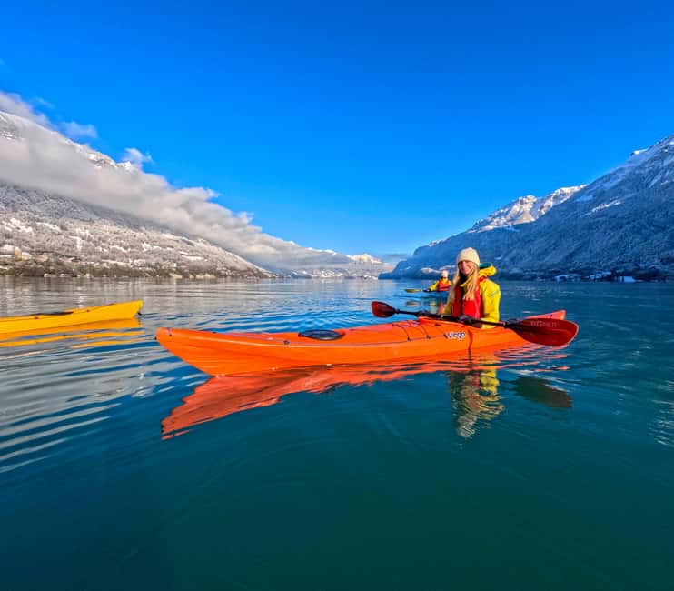 Interlaken: Small-Group Winter Kayak Tour on Lake Brienz - Getting comfortable before the lake