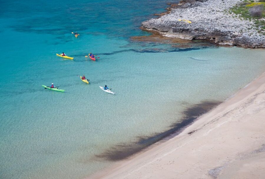 Kardamyli: Sea Kayaking With Lunch - Swimming, snorkeling, and the beach picnic