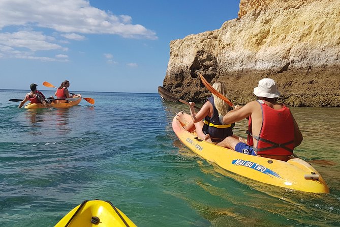 Kayak Benagil Cave with 1st kayak tour company - Praia da Marinha and the first stretch of coast