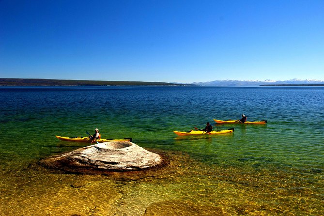 Kayak Day Paddle on Yellowstone Lake - Paddling Toward West Thumb Geyser Basin