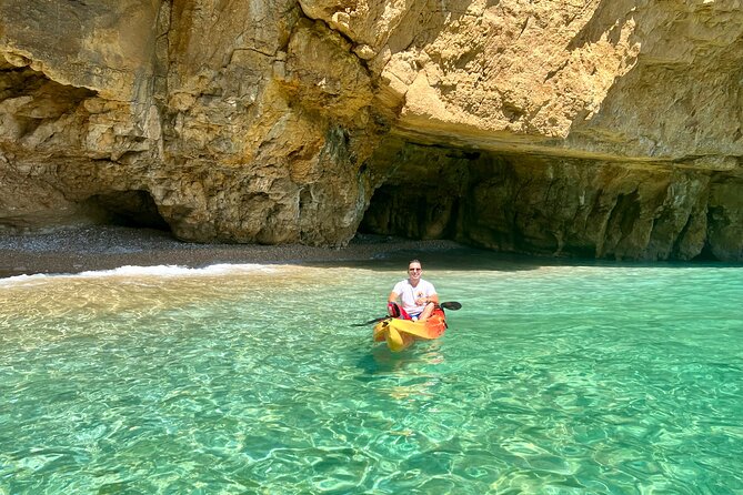 Kayak Javea Guided Cala Granadella, llop marí cave, cala en caló - Key points at a glance