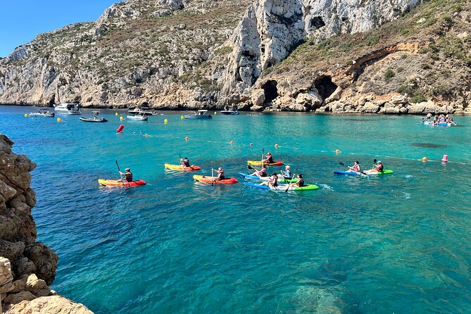 Kayak Javea Guided Cala Granadella, llop marí cave, cala en caló - Guides who make the difference