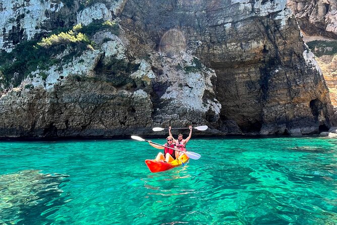 Kayak Paradise: Cala Portixol Snorkel, Cave & Cliff Jumping Tour - Cala el Pom, a quiet first stop for snorkeling