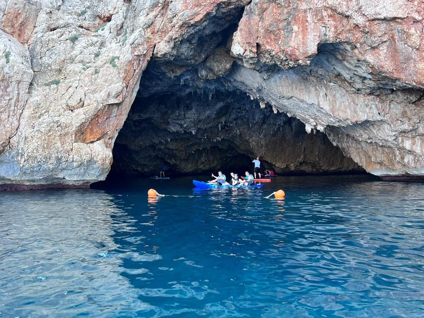 kayak route in granadella javea cave llop marí,cala en caló - Cala Portichol and Ambolo Beach