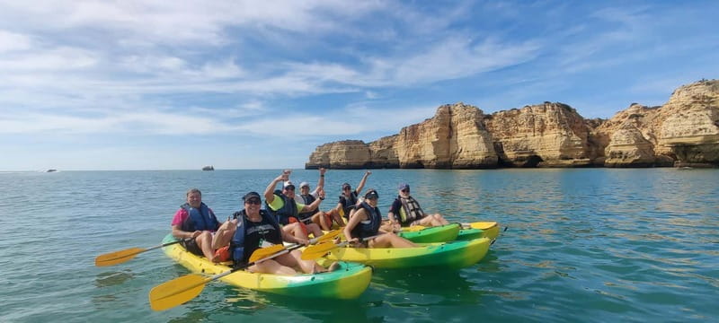 Kayak Tour Unexplored Caves + Benagil Cave - Entering Benagil Cave and the smaller coves