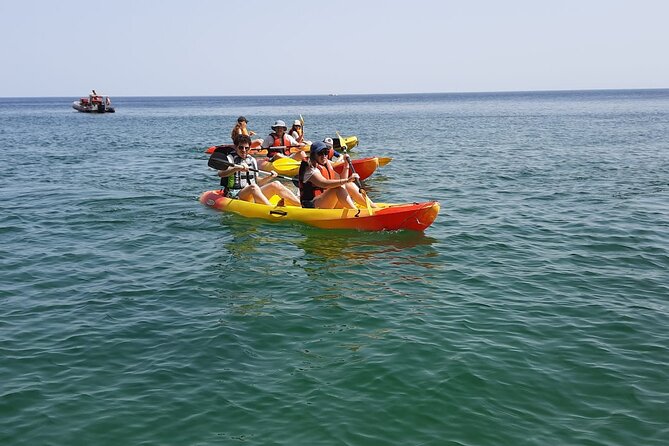 Kayaking along the Algarve Coast - Inside the double kayaks for 90 minutes