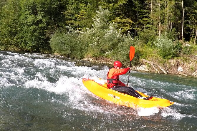 Kayaking in Bled - The cliff jump and mid-route swimming stop