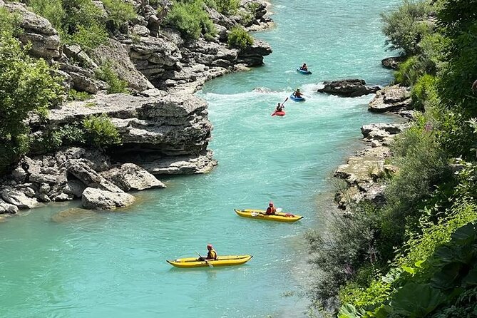 Kayaking in Vjosa River,Albania Kayak Permet,Gjirokaster (ARG) - How much action should you expect?