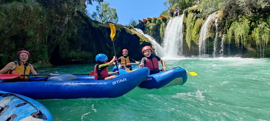 Kayaking Mreznica Waterfalls in Natural Monument - The return shuttle and base camp finish