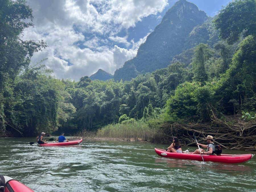Khao Lak: Full-Day Khao Sok Jungle Walk and Canoeing Tour - Wat Tham Pla and the Monkey Temple stop