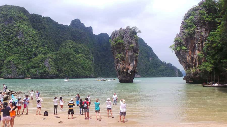 Khao Lak: James Bond Island & Canoeing Tour by Longtail Boat - Wat Suwan Khuha and the monkeys
