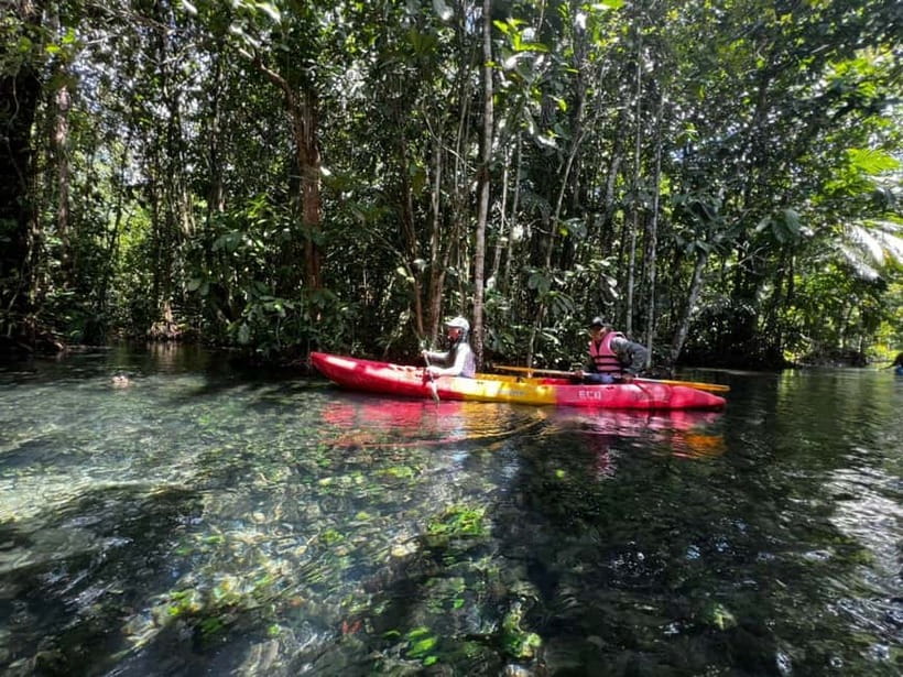 Klong Rud Kayaking with Hotel Transfer - Swimming in the clear lagoon