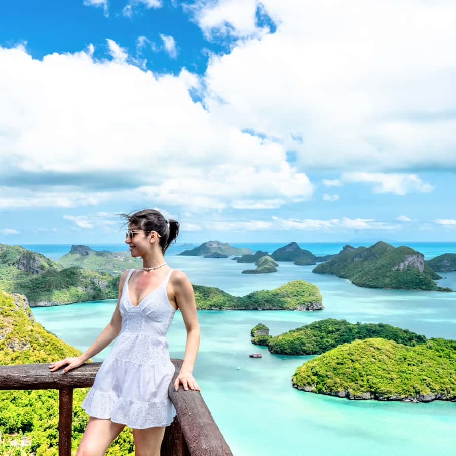 Koh Samui: Mu Ko Ang Thong Park Cruise with Kayaking Option - Nathon Pier breakfast and the long ride west