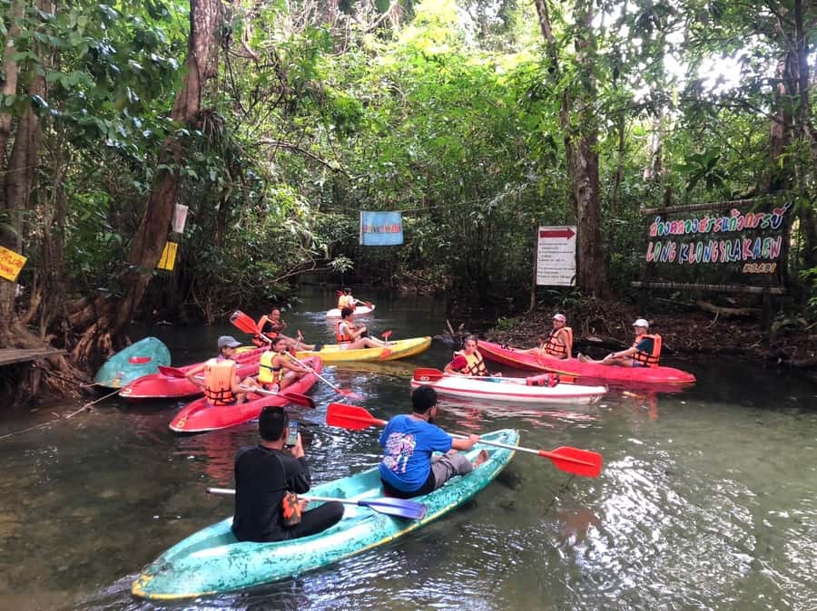 Krabi: Amazon Klong Srakaew Kayaking With Lunch - Floating with the current on a rubber tube
