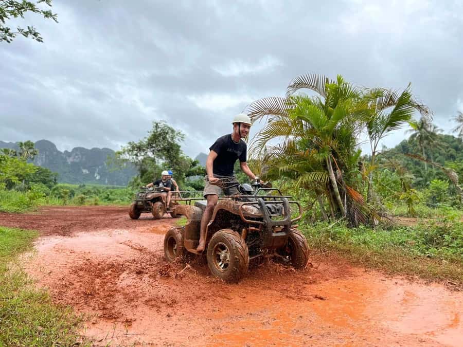 Krabi: ATV Jungle Bash & Kayak Odyssey in Din Daeng Mangrove - Paddling across Ao Thalane Bay